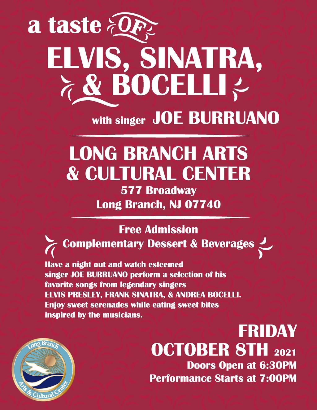 A Taste of Elvis Sinatra and Bocelli 10-08-21