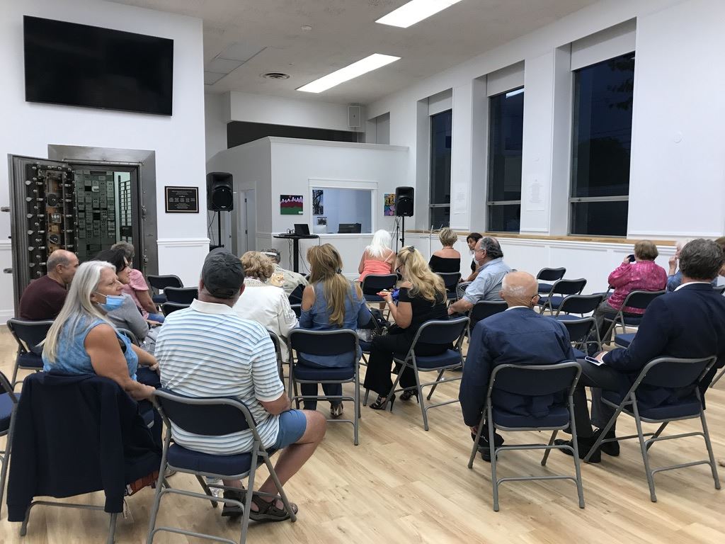 Back of audience looking towards front