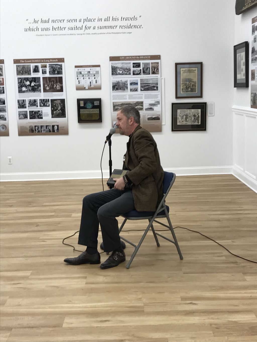 Comedy Night - Joe sitting straight up to microphone